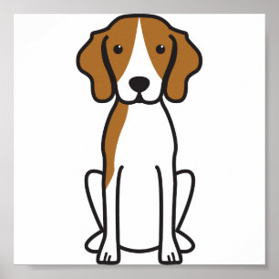 Poster Caricature pour chien de canon de randonneur
