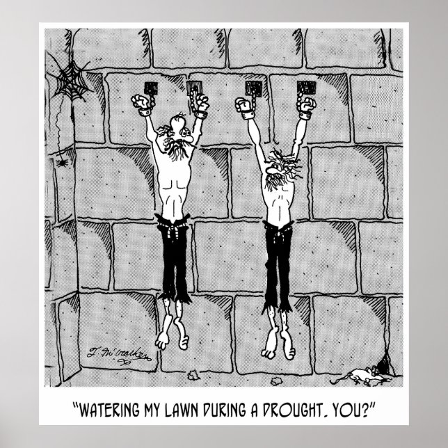 Poster Caricature pour la conservation de l'eau 9470 (Devant)