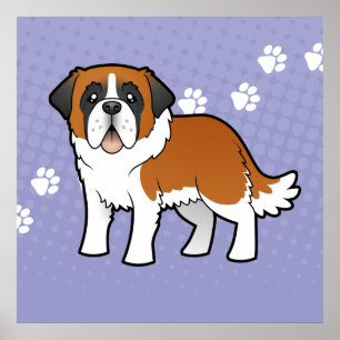 Poster Caricature Saint Bernard