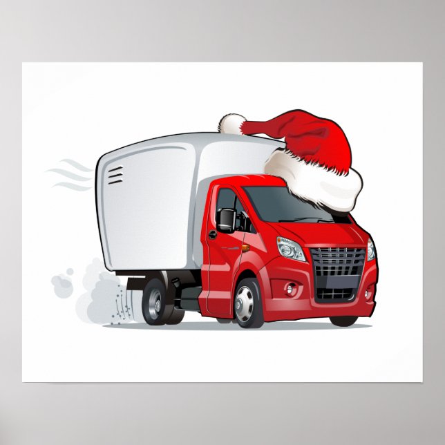 Poster Caricature saluant carte de Noël (Devant)