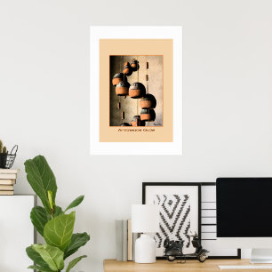 Poster Carillon en argile en spirale nature morte
