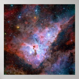 Poster Carina Nebula NGC 3372 72 x 72 Light Year Region
