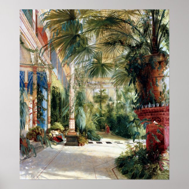 Poster Carl Blechen L'intérieur de la Palm House (Devant)