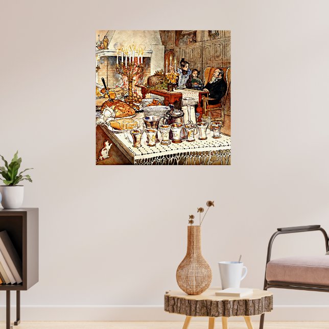 Poster Carl Larsson : Détail de Noël, (Salon 3)
