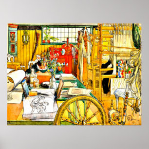 Poster Carl Larsson - L'Atelier