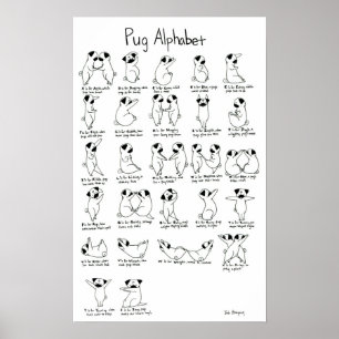 Poster Carlin Alphabet A-Z avec rime