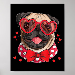 Poster Carlin Face Coeur Gles Valentines Jour Amoureux de