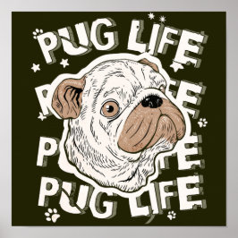 Poster Carlin Vie Animal Chien