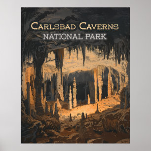 Poster Carlsbad Cavernes Parc national Nouveau-Mexique