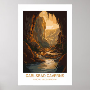 Poster Carlsbad Caverns National Park Nouveau-Mexique USA