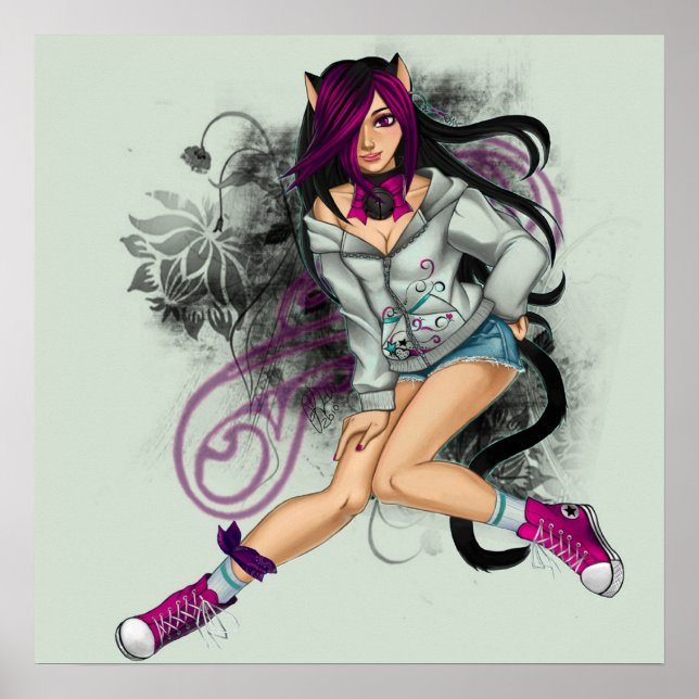 Poster Carmen, la fille magique du chat (Devant)