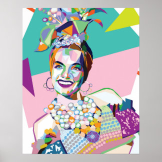 Poster Carmen Miranda apporte de la couleur à la chambre