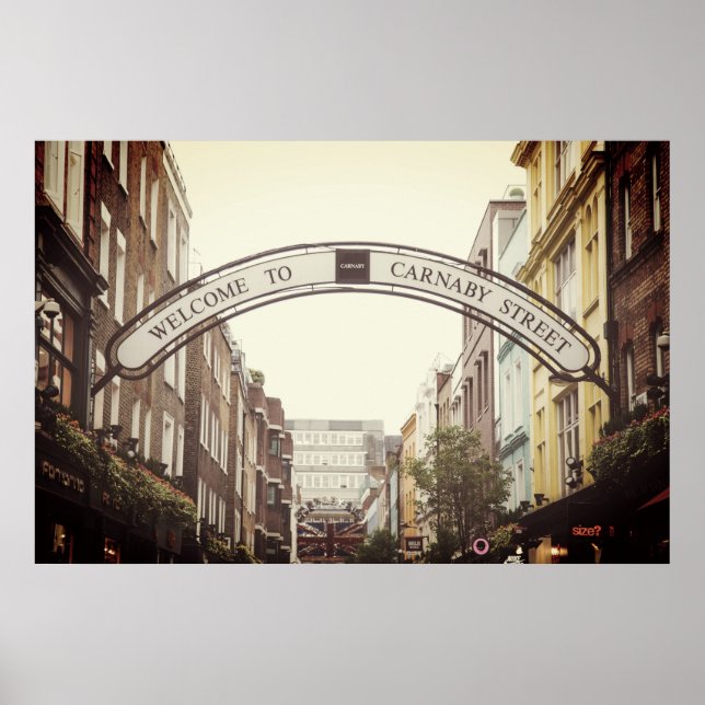 POSTER CARNABY STREET SIGN, LONDRES (Devant)