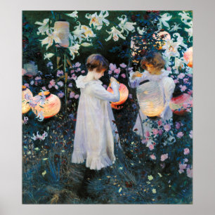 Poster Carnation, Lily, Lily, Rose - John Singer Sargent