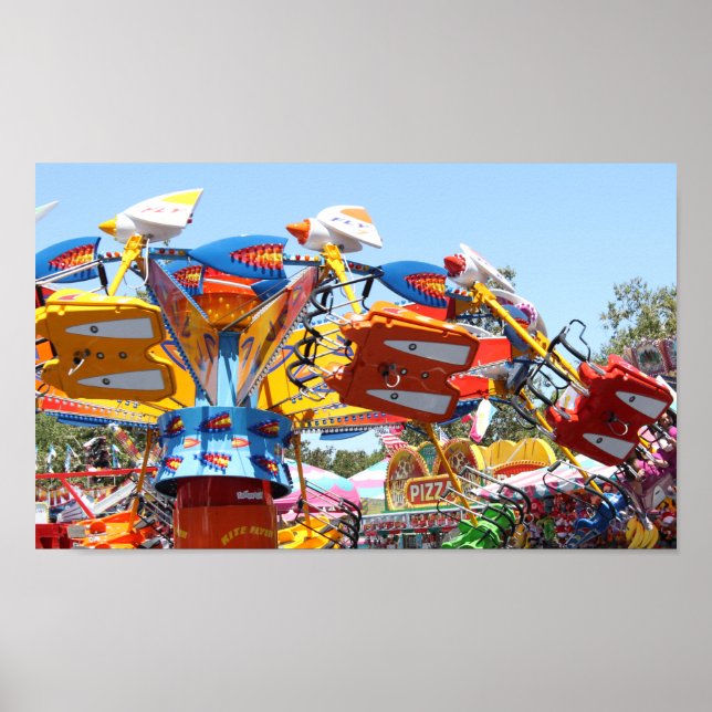 Poster Carnaval amusant Colorful Fair Ride Photographie (Devant)