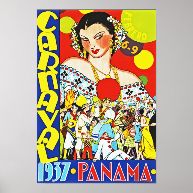 Poster Carnaval au Panama (Devant)