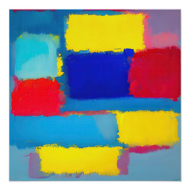 Poster "Carnaval de Cobalt" Art Abstrait (Devant)