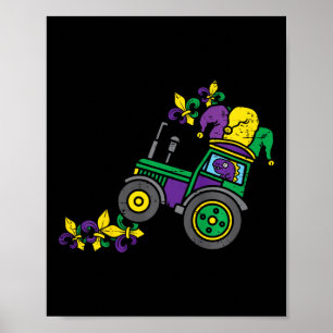 Poster Carnaval de Mardi Gras Enfants Jester Tracto
