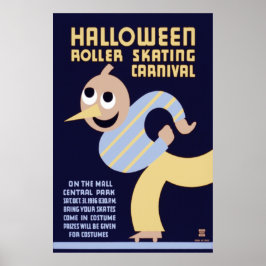 Poster Carnaval de Roller d'Halloween