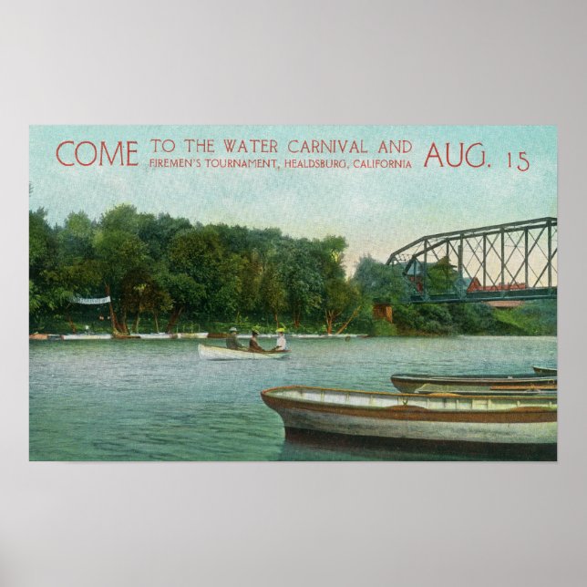 Poster Carnaval et promotion du tournoi des pompiers (Devant)