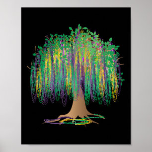 Poster Carnaval Mardi Gras Graphique Mexicain Perle-arbre