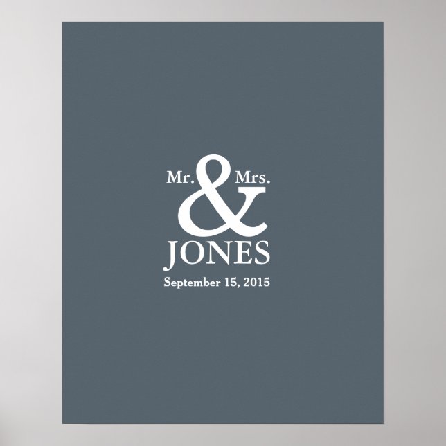 Poster carnet de signature du mariage d'esperluette chois (Devant)