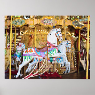 Poster Carnival Carousel Horses