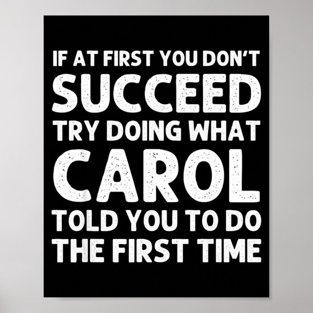 Poster Carol Name D Birthday Funny Christmas J  (Devant)