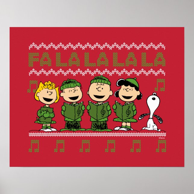Poster Caroling Christmas Sweater Graphic (Devant)