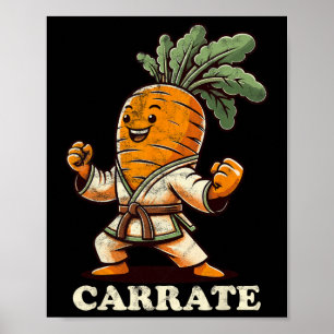 Poster Carotte karaté amusante Carotte Cartier Karate Tra