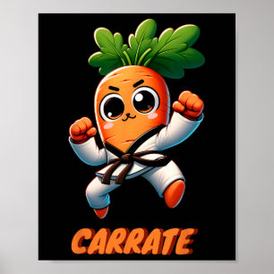 Poster Carotte Karaté Cute Et Funny Pun De Formation
