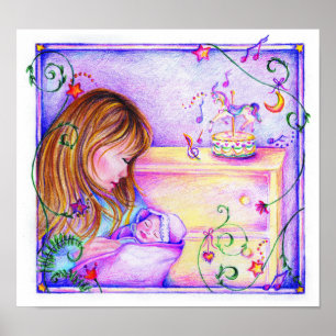 Poster Carousel Dreams 19" X 13" Papier d'affiche de vale