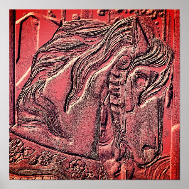 Poster Carousel Horse Art (Devant)
