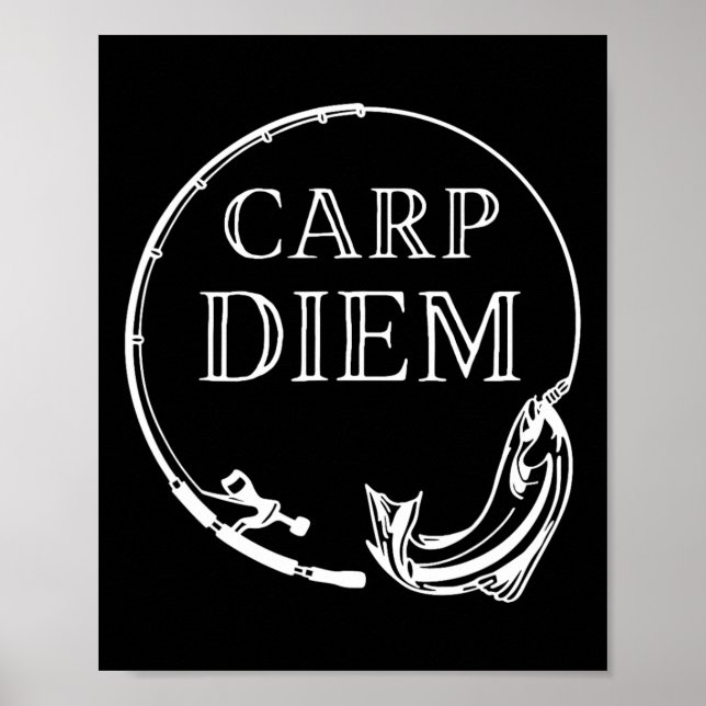 Poster Carp Diem Saisir Carp Funny Pêche Carpe Diem (Devant)