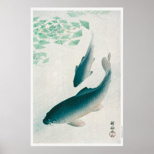 Poster Carp ou Koi (1926) par Ohara Koson
