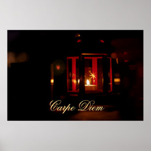Poster Carpe Diem personnalisable avec lumière brillante