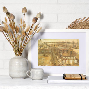 Poster Carpenter's Yard and Laundry par Vincent van Gogh