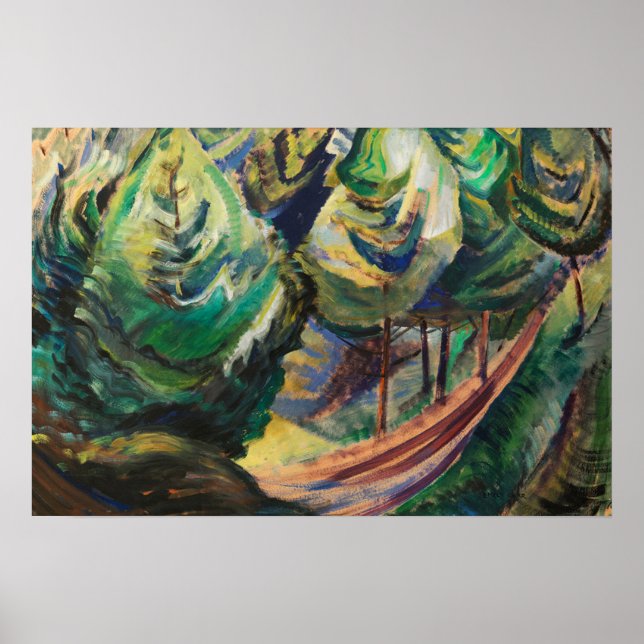 Poster Carr - Chemin Parmi Les Pins 1930 (Devant)