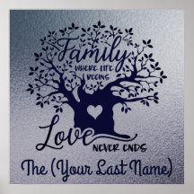 Poster Carré 24x24 Famille et amour
