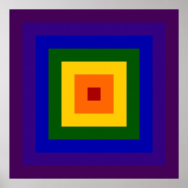 Poster Carré arc-en-ciel (Devant)