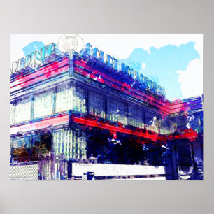 Poster Carré de la cour Diner New York