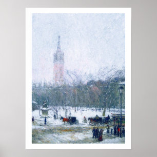 Poster Carré de Snowstorm.Madison par la copie de Childe