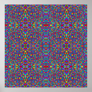 Poster Carré de tuiles minuscules et brillantes