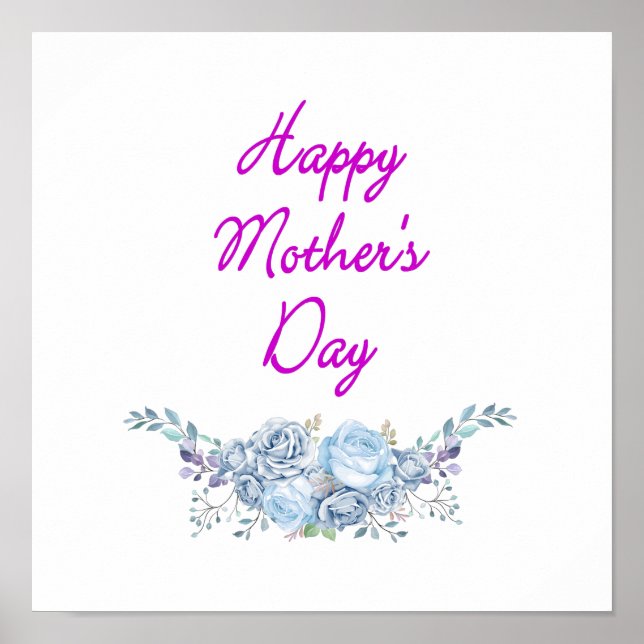 Poster carré du jour de la mère heureuse (Devant)