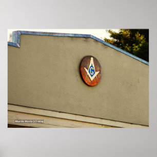 Poster Carré et boussole