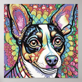 Poster Carré Fox Terrier