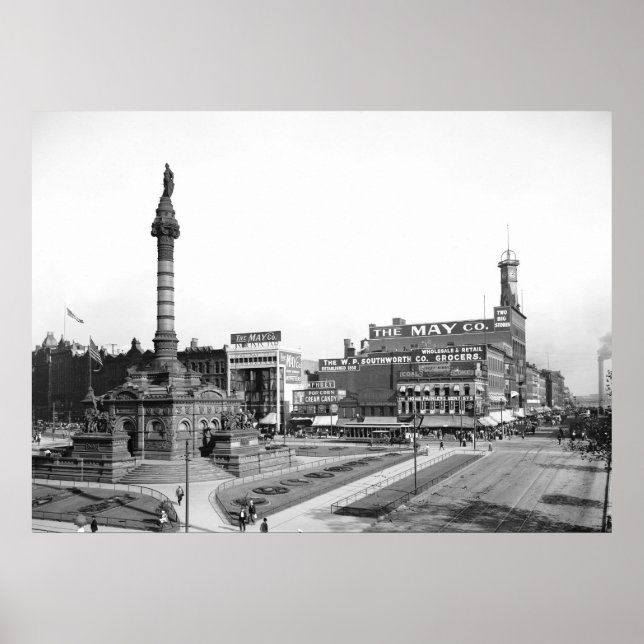 Poster Carré public, Cleveland, 1900 (Devant)