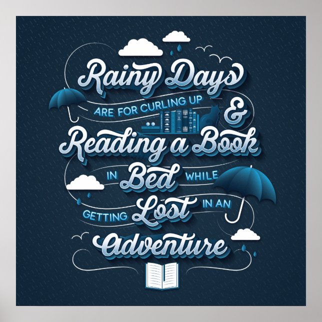 Poster Carré Rainy Day Adventure II (24x24) (Devant)