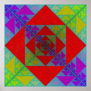 Poster Carré Sierpinski