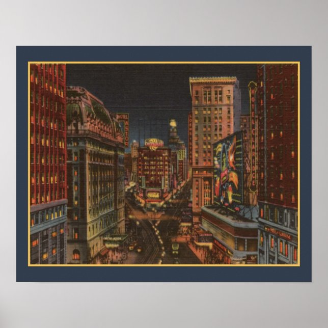 Poster Carré vintage Times (Devant)